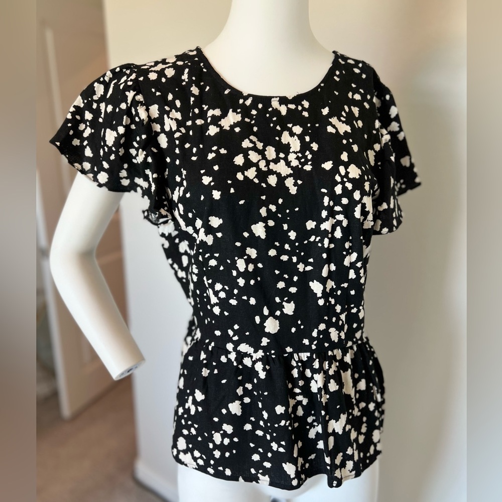 WHO WHAT WEAR x Target Peplum Linen Blouse